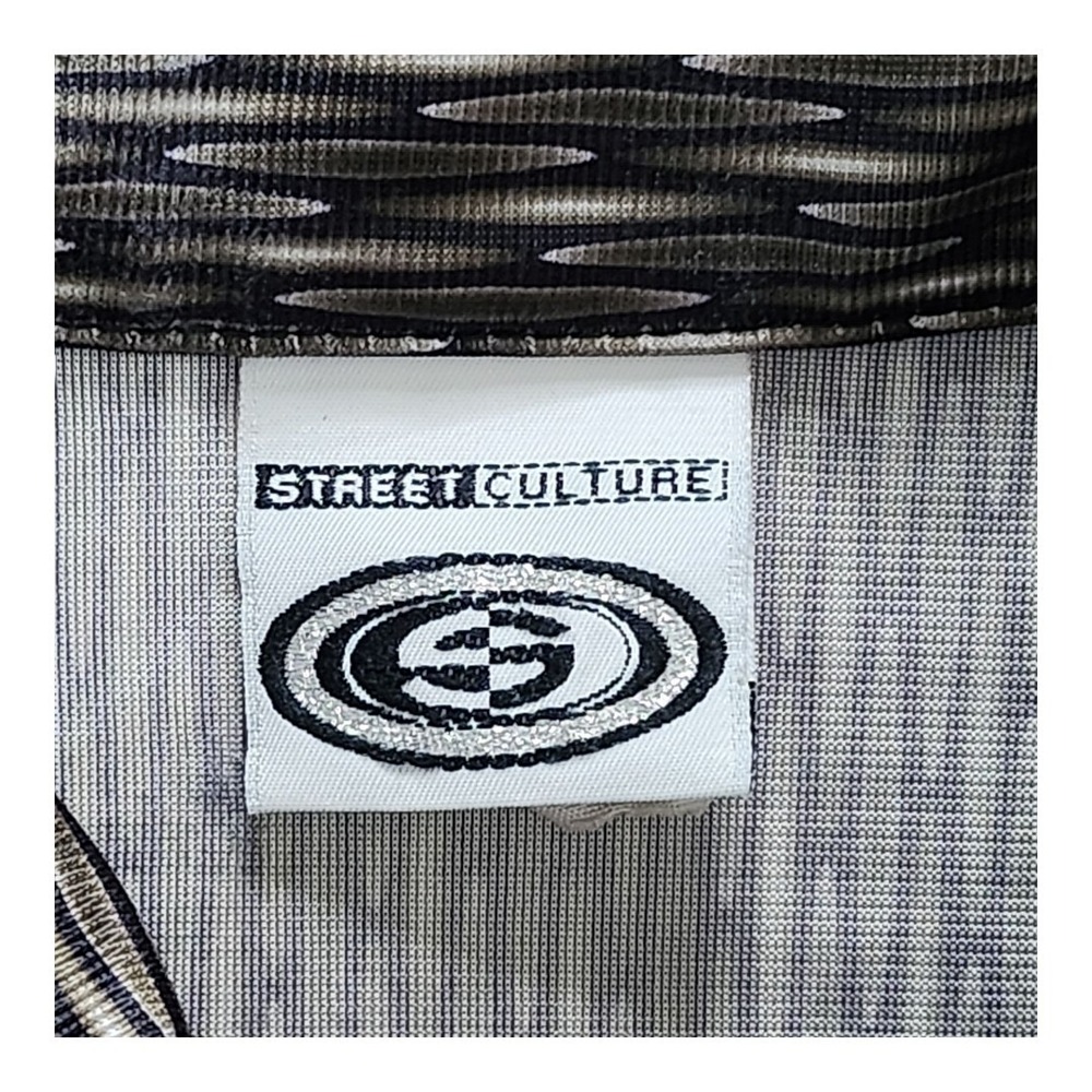 Street Culture Vintage Shirt Men Large Geometric Y2K Raver Cyber Grunge‎ Punk - Picture 3 of 8